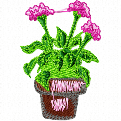 Vase For Flowers Embroidery Design 12 Vase For Flowers Embroidery Design 12